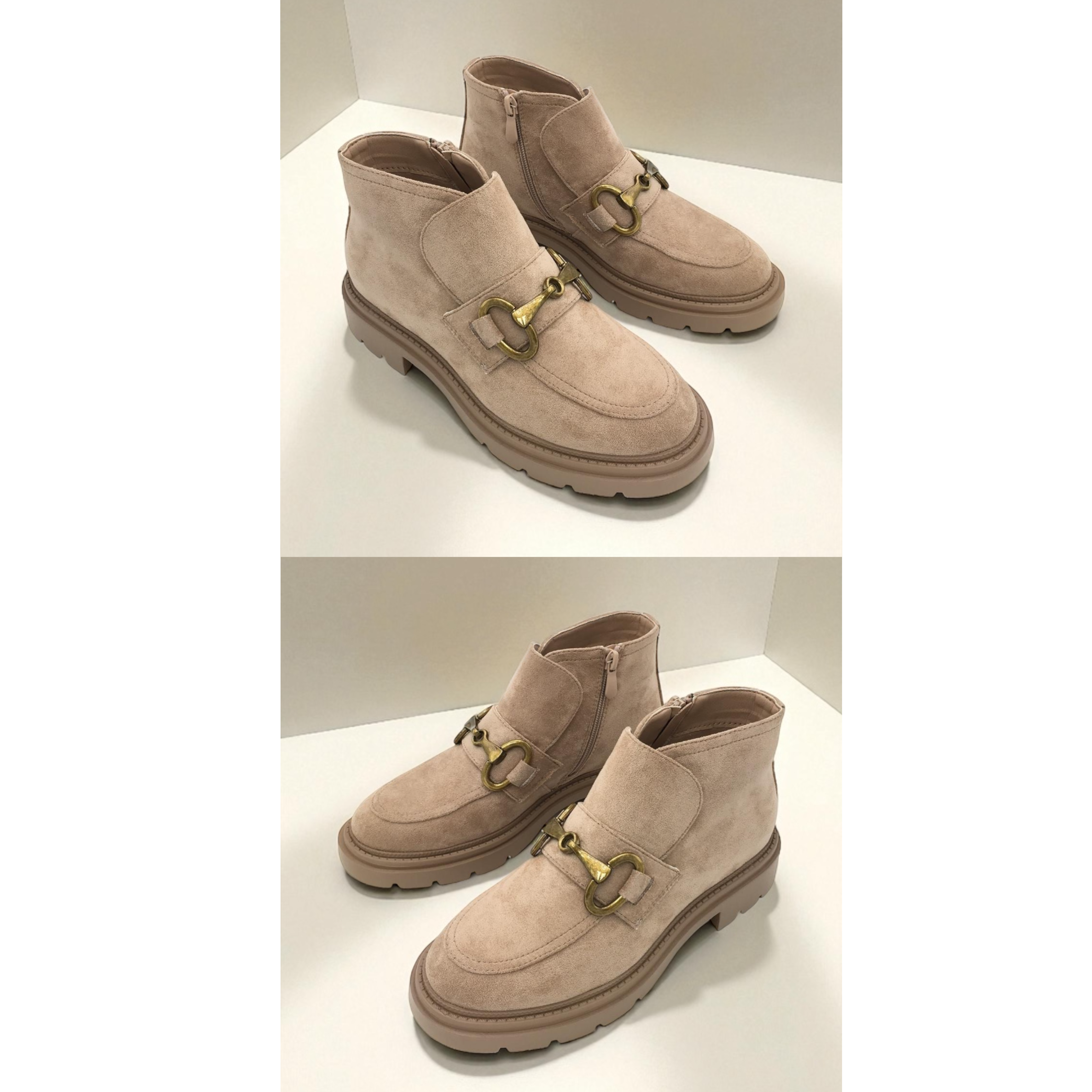 A-962. Bit loaferlaars beige