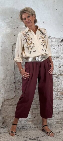 JS blouse flower beige
