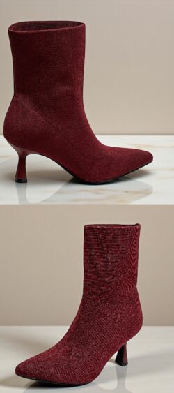 DES8086. Knit pumplaarsje bordeaux