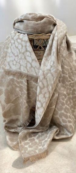 ED-S257. Sjaal Lio lurex beige