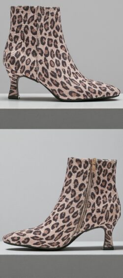 DES658S. Pump enkellaars leopard