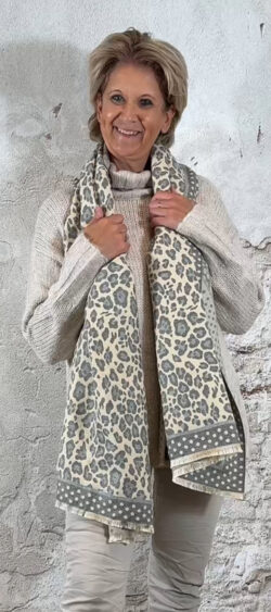 151938. Sjaal Renske Lio grijs/beige