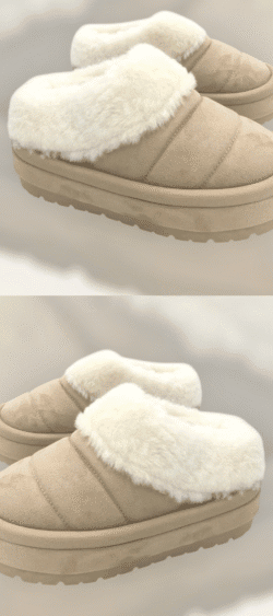 8-105. Cozy winter slippers beige