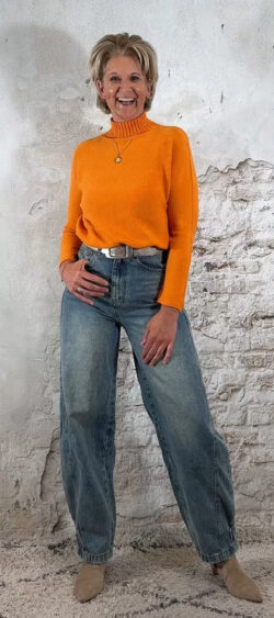 150090. Iris basic turtle pullover pompoensoep