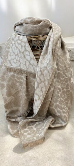 ED-S257. Sjaal Lio lurex beige