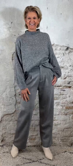 230021. Steffy comfy pantalon grijs mêlee