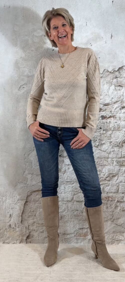 153987. Juul dot pullover zand