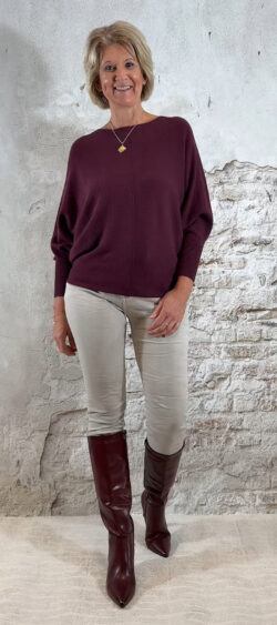 153999. Ailan vlindertrui bordeaux