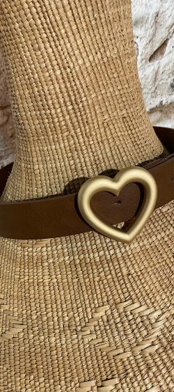 44992. Broekriem hart camel