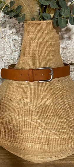 54326. Broekriem cognac gesp 2