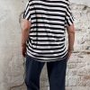 Streepshirt Baboux achterzijde – luchtige pasvorm met stretch