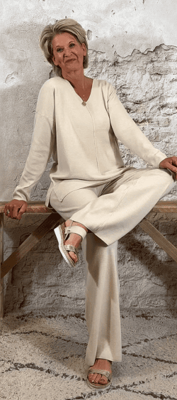 128499. Oversized pullover Voyage beige, combi set mogelijk!
