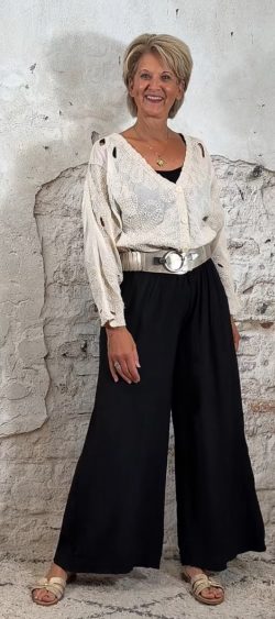 128261. Ibiza crêpe broek zwart