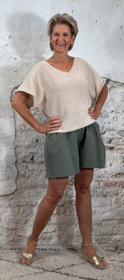 129426. Len short khaki Plus Size