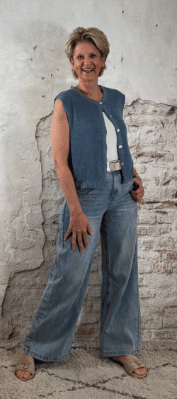 117812. Gilet vestje jeansblauw