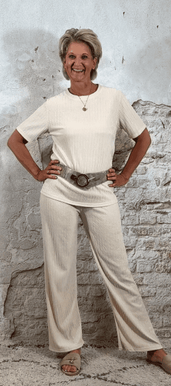 129596. Yume broek crème, combi set mogelijk!