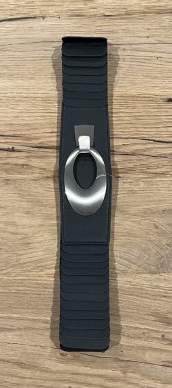 46973. Elastische riem matte ovale gesp zwart