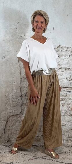 130814. Plus size Yume broek camel, combi set mogelijk!