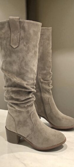 A-920. Hoge laars Tan met kreuk effect