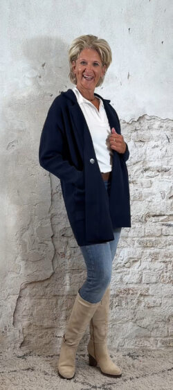 135706. Ava Blazer vest/jas donkerblauw