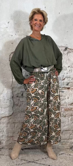 139994. Len cotton koord blouse khaki