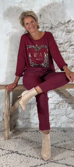 138604. Sweater always Mickey bordeaux