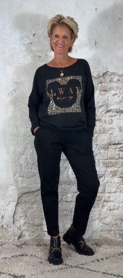 138603. Sweater always Mickey zwart