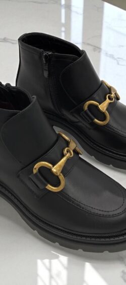 A-962. Bit loaferlaars zwart