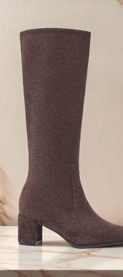 DES8037. Elegance hoge laars bruin