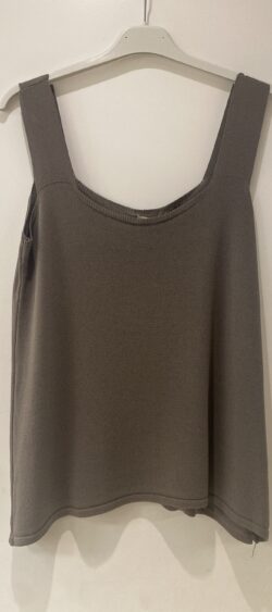Viscose top brede shouderband - Len 53434 - Taupe