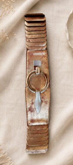 143512. Elastische riem vintage goud