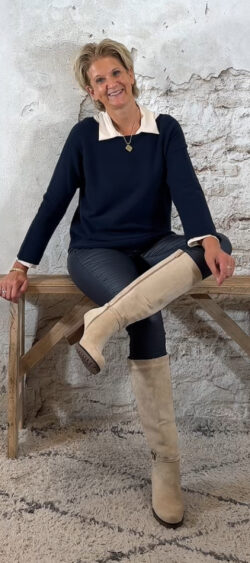 139983. Bibi basic pullover donkerblauw