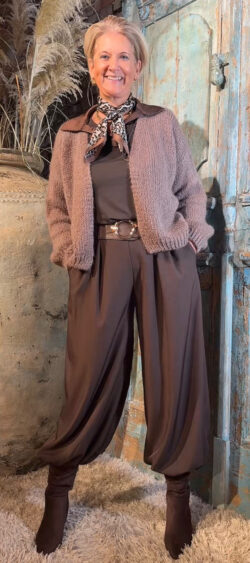 Chunky vest taupe - Evy 200697