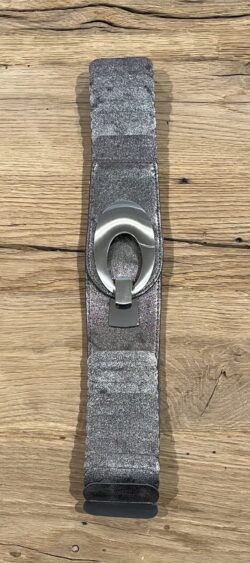 130260. Elastische riem antra met matte ovale gesp