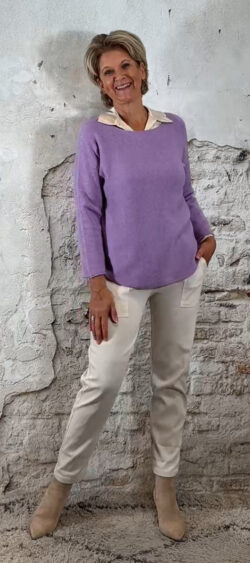 147833. Bibi basic pullover lila (14 oktober weer op voorraad, je kunt al bestellen)