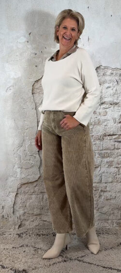 MC-7370-15. Bibi rib ballon broek camel