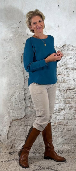 149019. Iris basic pullover petrol
