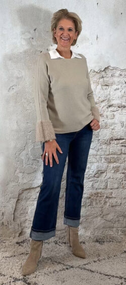 3D jeans met omslag of flare