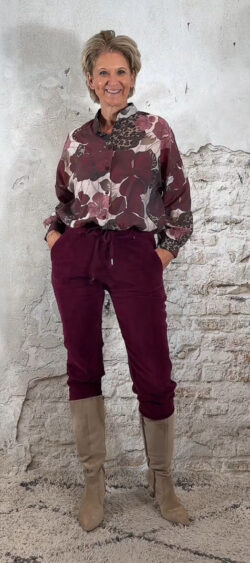 149158. Elza Comfort ribbroek bordeaux