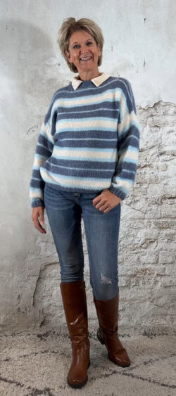 151125. Lovi pullover streep blauw