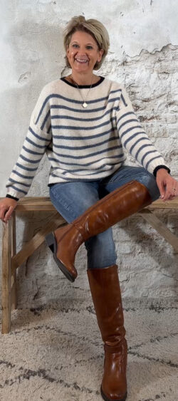 151072. Lovi sailor pullover jeansblauw