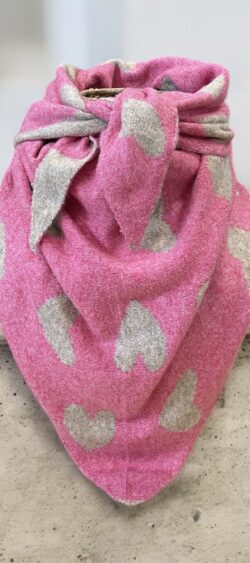 SH-2868. Gina sjaal hearts roze