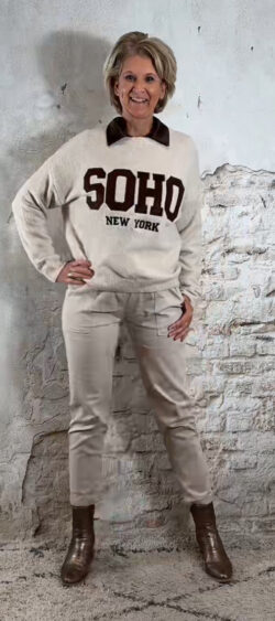 253051. Steffy Soho pullover beige/bruin