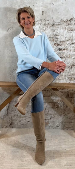 153979. Bibi basic pullover lichtblauw