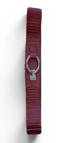 Elastische riem grote maat bordeaux met ovale gesp 153977