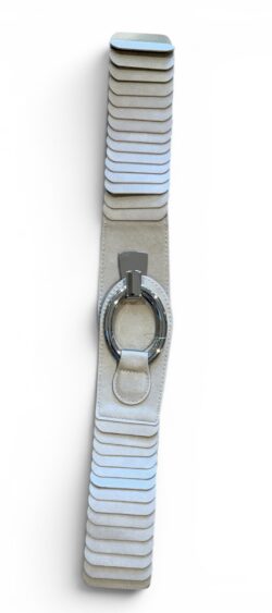 153975. Grote maat elastische riem taupe/grijs