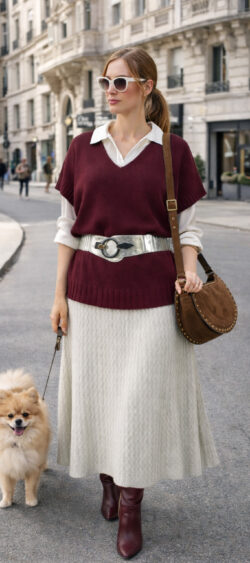 Outfit inspo Evy Bordeaux Ecru