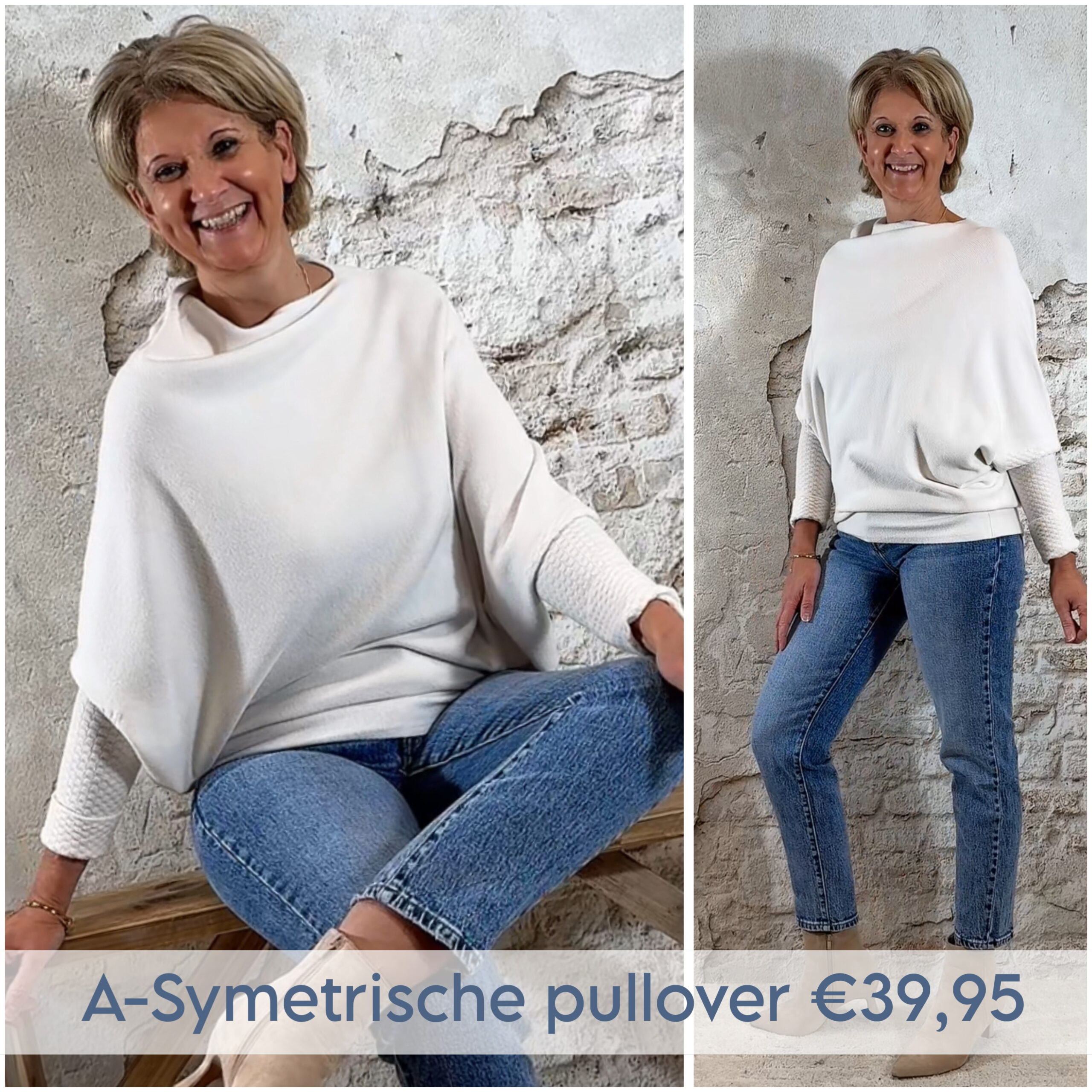 Ailan Upside Down Pullover buttermilk – One Size 36–42 – €39,95 | Baboux