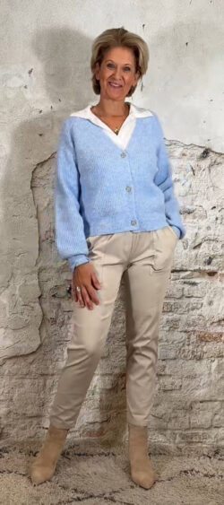 147947. LAATSTE! Ailan allround stretch broek beige