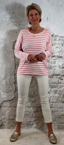 MC-8202-85. Jeans elastische taille ecru.